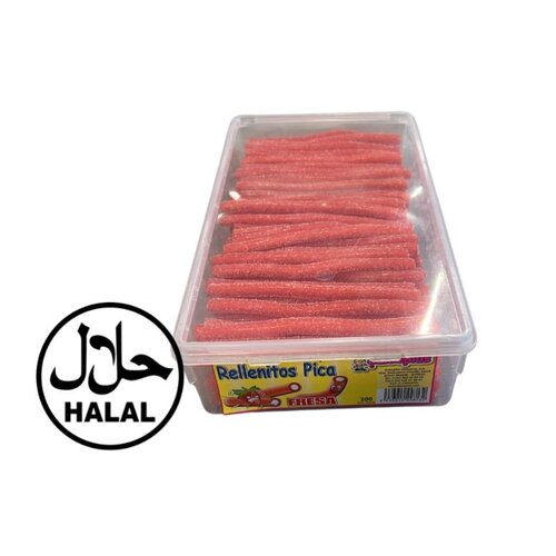 Dulceplus - Sour Strawberry Filled Pencil Bulk 1600 Gram