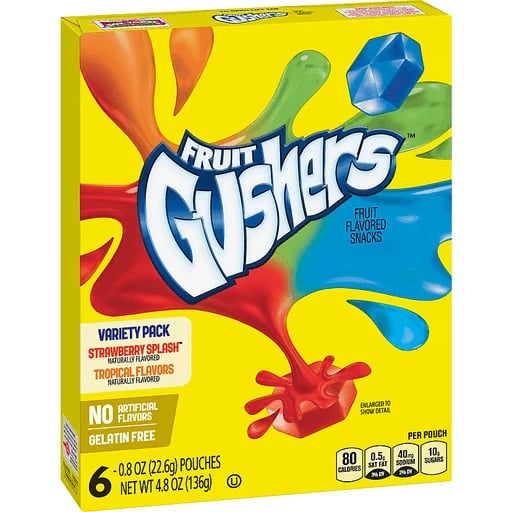 Betty Crocker Betty Crocker - Fruit Gushers Strawberry Tropical Variety Pack 136 Gram ***THT 19-04-2025***