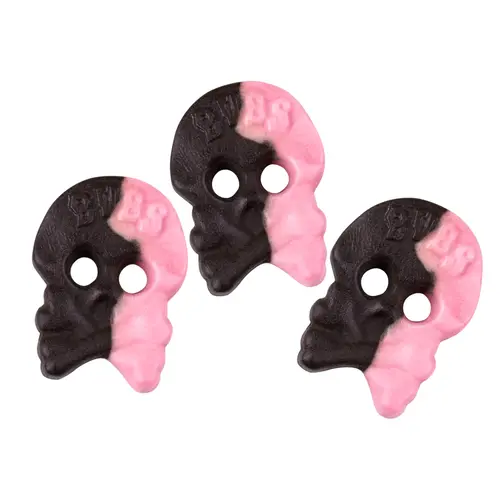Bubs - Raspberry Licorice Skulls 200 Gram