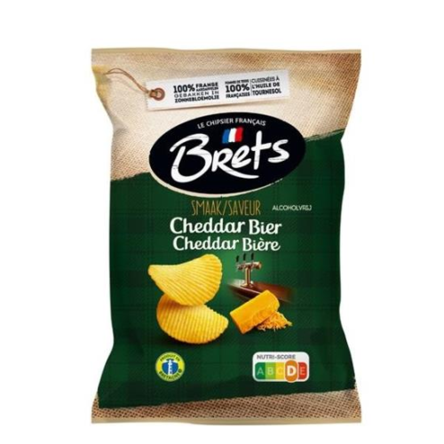 Brets - Cheddar Bier Chips 125 Gram 10 Stuks