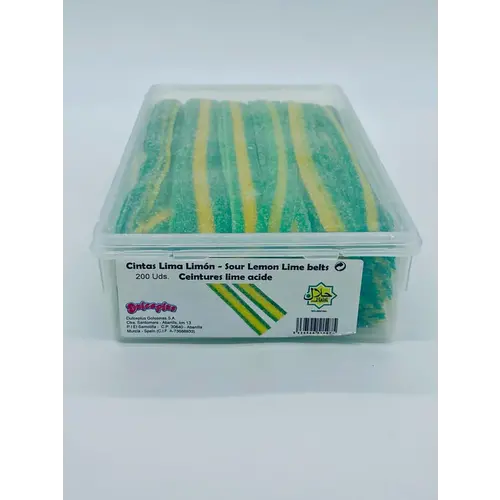 Dulceplus - Sour Lime Belts Bulk 1600 Gram - Copy