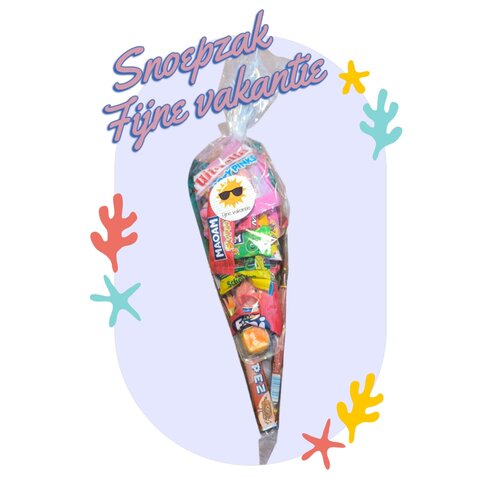 Fijne vakantie snoep zak