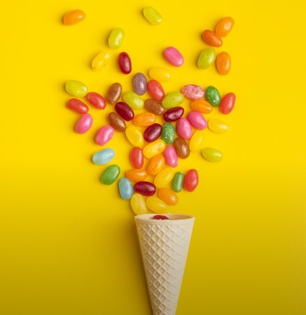 Jelly beans smaken in overvloed
