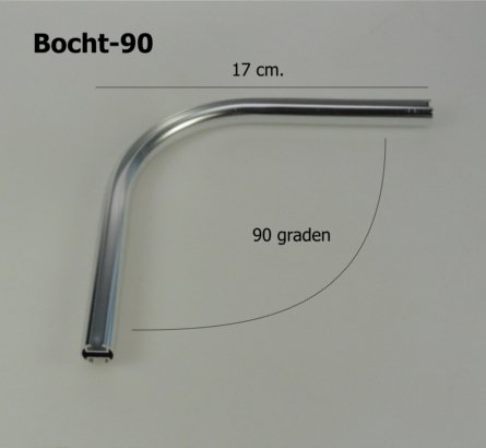 Gordijnroede met bocht Gordijnroede met bocht