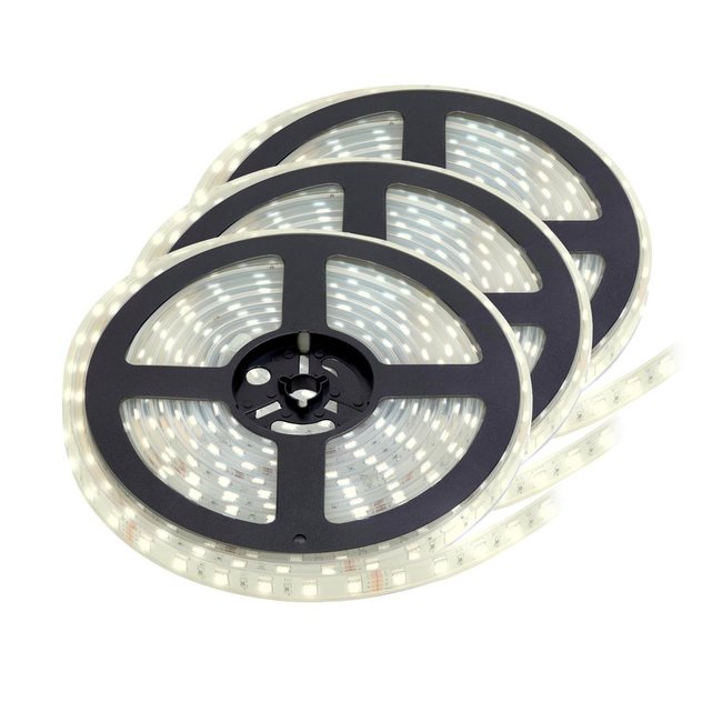 PURPL LED Strip Helder Wit | IP20 | 60 Leds p/m | 15 meter (3x 5 meter) | 12V - 24V