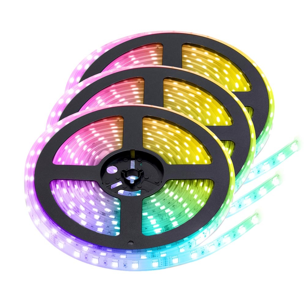 Monarch stereo Overtollig RGB LED Strip | IP20 (voor binnen) | 12V - 24V | 15 Meter - LED24