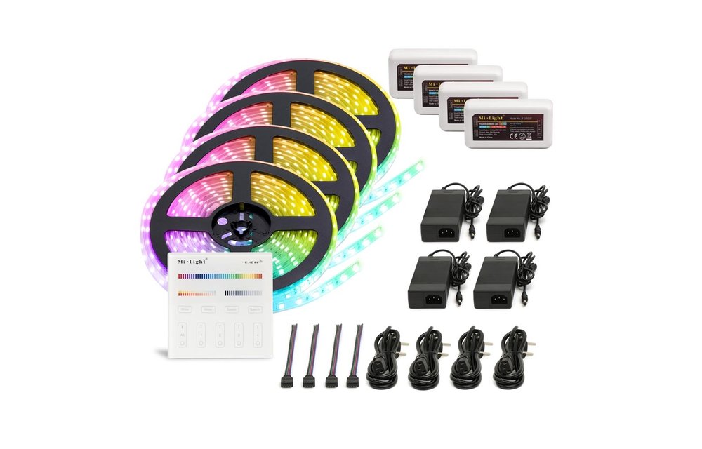 RGB LED Strip | IP20 (voor binnen) | 20 Meter (4x 5 meter) | 12V - 24V | Alle kleuren instelbaar