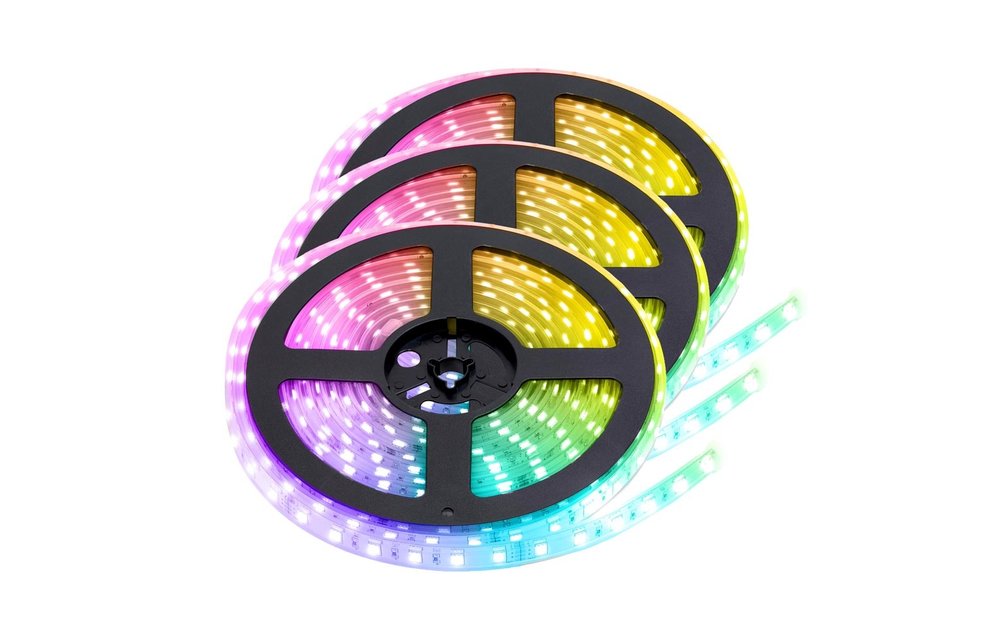 RGB+CCT LED Strip | IP20 (voor binnen) | 15 Meter (3x 5 meter) | 12V - 24V | Alle kleuren + wit