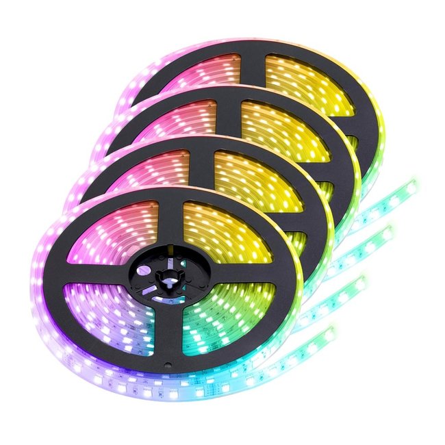 RGB+CCT LED Strip  | IP68 (waterdicht) | 20 Meter (4x 5 meter) | 12V | Alle kleuren + wit