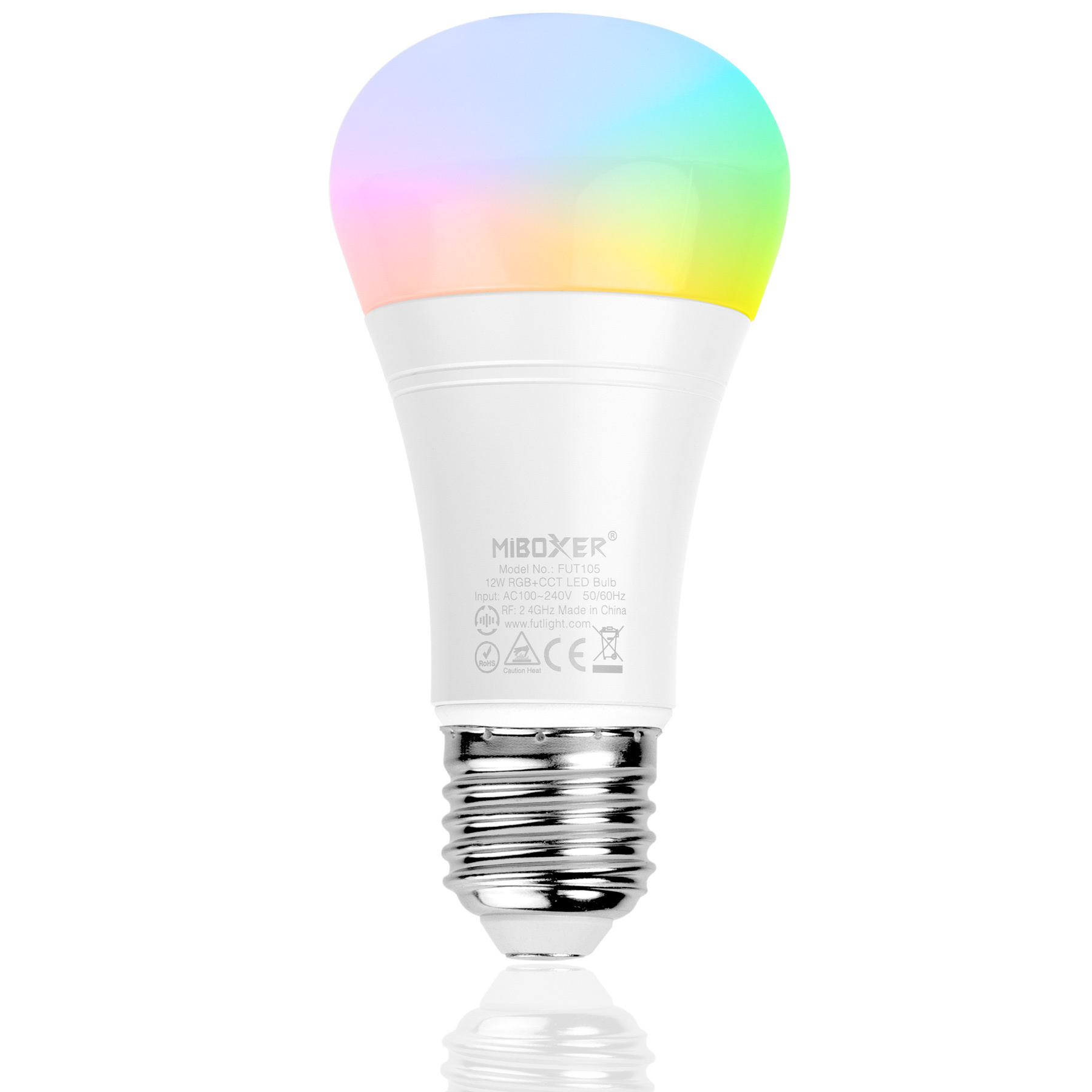 Duiker naar voren gebracht pint LED Lamp E27 - RGBWW / RGB+CCT - 12W - LED24