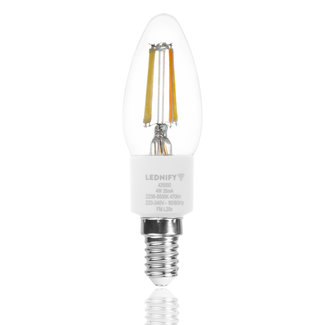 Lednify WiZ Connected Smart LED Filament Kaarslamp | 4W | CCT | E14