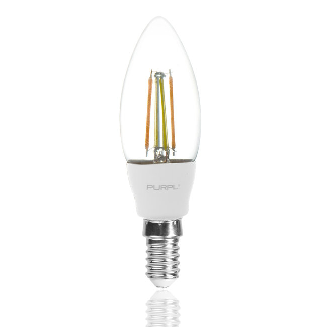 PURPL Smart LED Lamp Filament | CCT (Instelbaar wit) | Kaars | Tuya Based |  E14 | 5W | Dimbaar | C38 | App