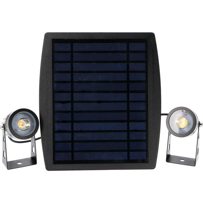 PURPL Solar Grondspots met sensor Warm Wit 3000K IP65 Zwart