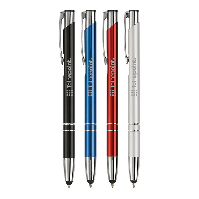 Toppoint pennen bedrukken? Balpen Alicante stylus metaal