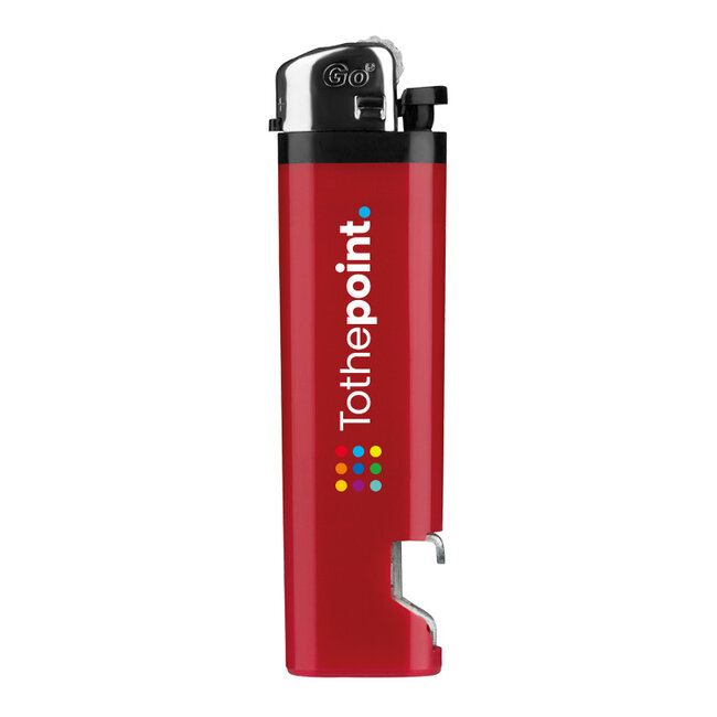 GO aanstekers bedrukken? Go Einweg M3L aansteker HC flesopener