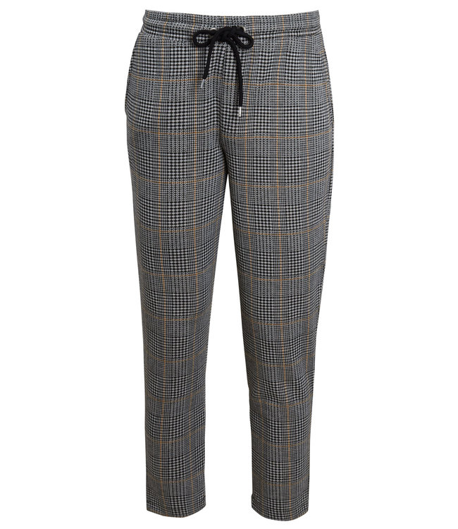 Carson Check Trouser - Black