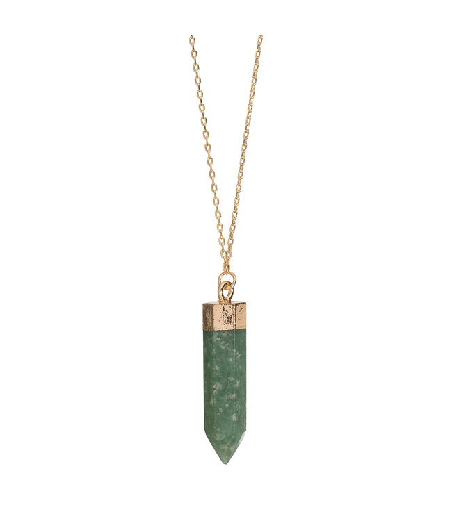 Green gemstone necklace