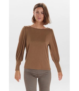 Nümph Sofia jersey blouse - Beige