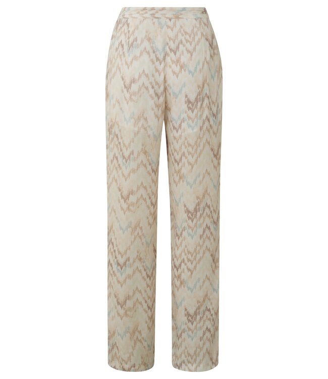 Printed wide leg trouser