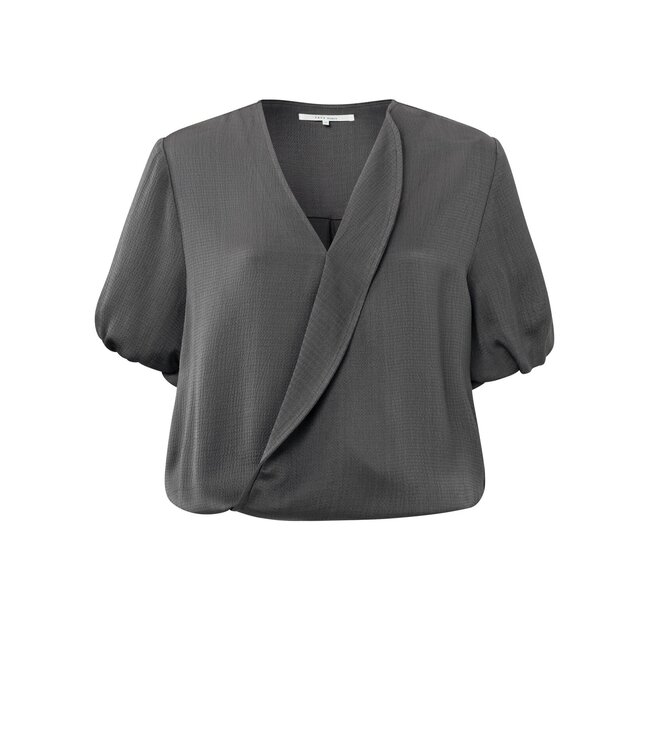 V-neck blouson top