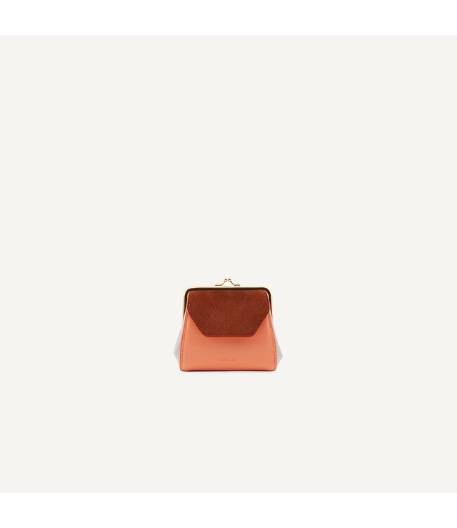 Wallet - French pink/Hortensia blue/Croissant brown