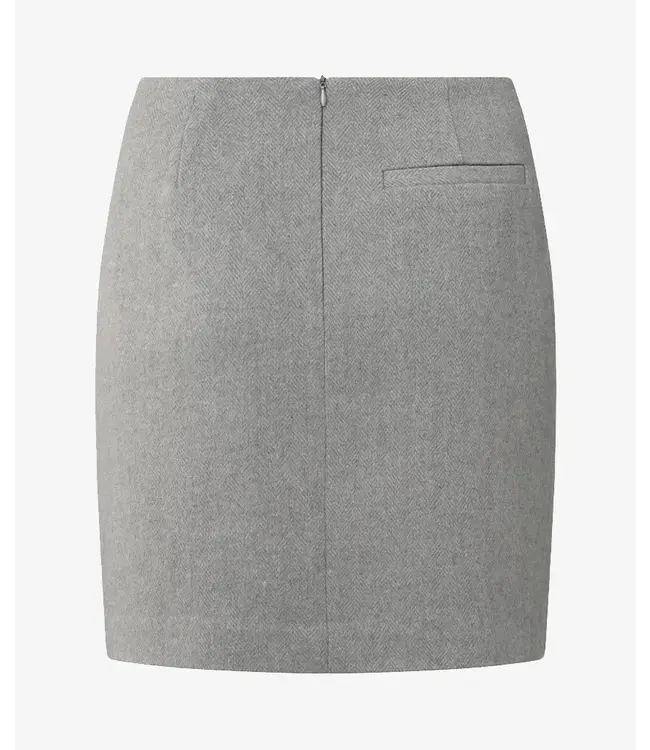 Soft herringbone mini skirt
