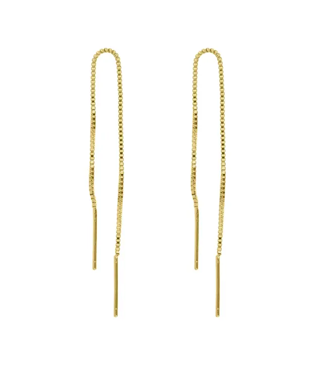 Thea - chain earrings - goud