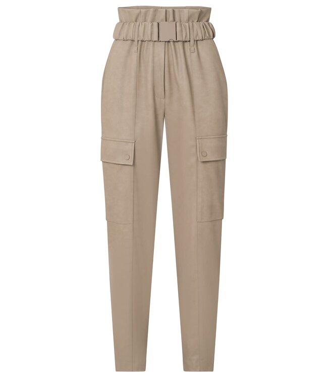 Leather cargo trousers