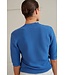 V-neck short sleeve sweater - Blauw
