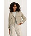 Cropped woven trenchcoat