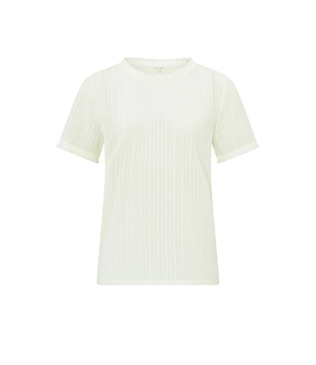 Top with fringes in cotton