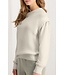 Sweater with round neck and rib detail