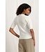 V-neck short sleeve sweater - Wit