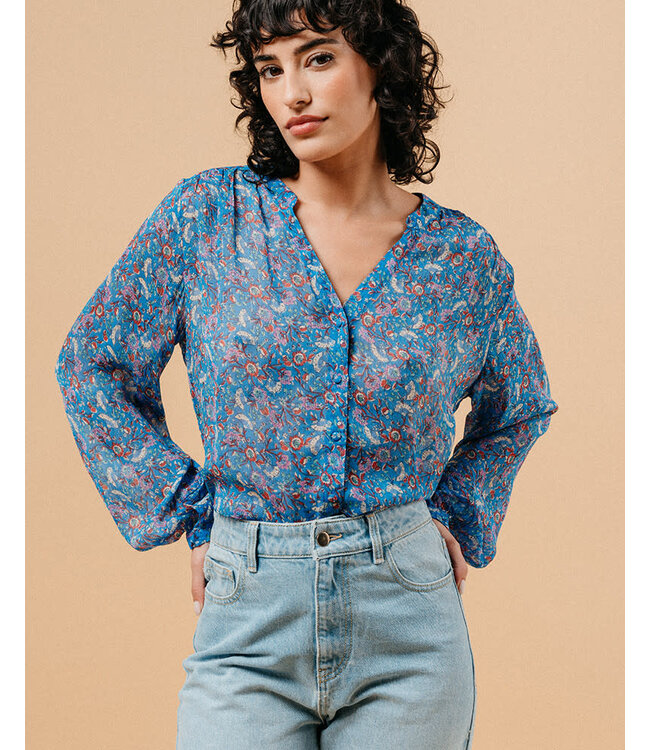 Marjorie Blouse - Blue