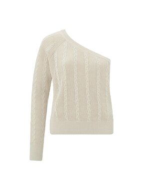 YAYA Cabble one sleeve sweater