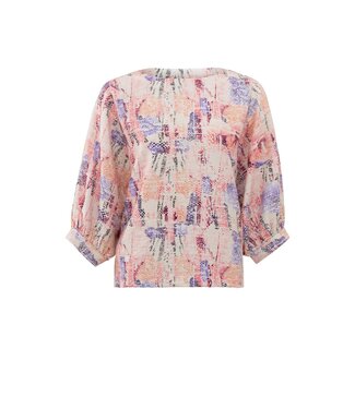 YAYA Batwing boatneck top - Print