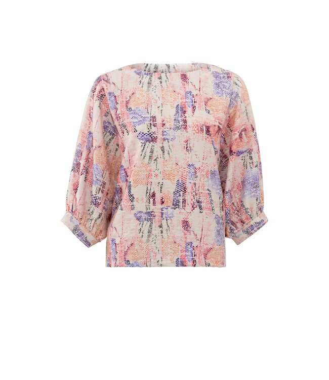 Batwing boatneck top - Print