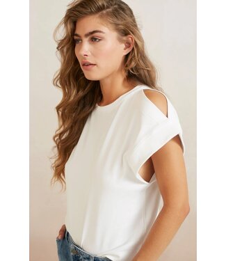 YAYA Open shoulder top