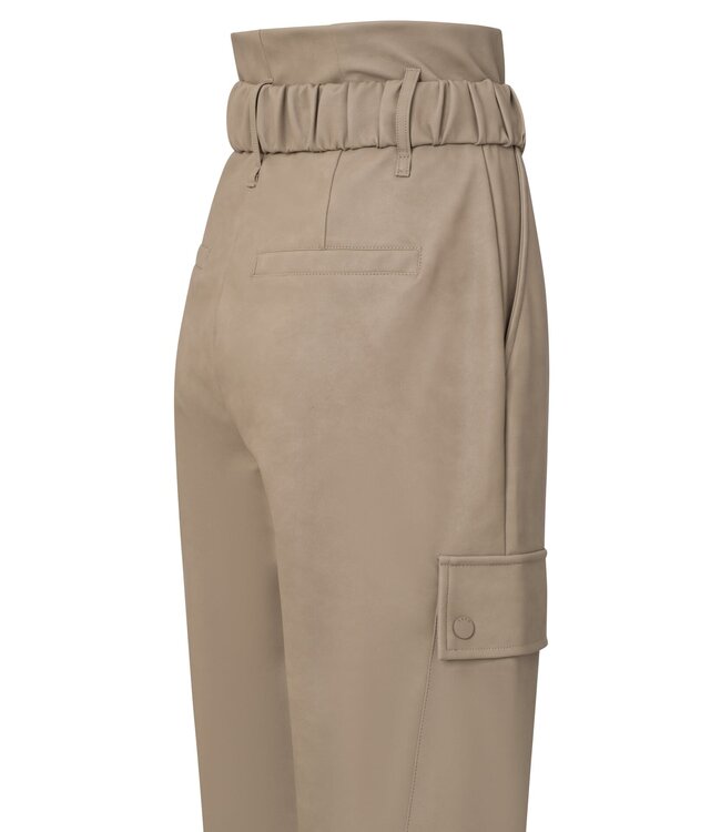 Leather cargo trousers