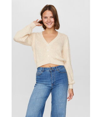 Nümph Mirna cropped cardigan - Beige