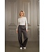 Jersey wide leg trouser - Grijs