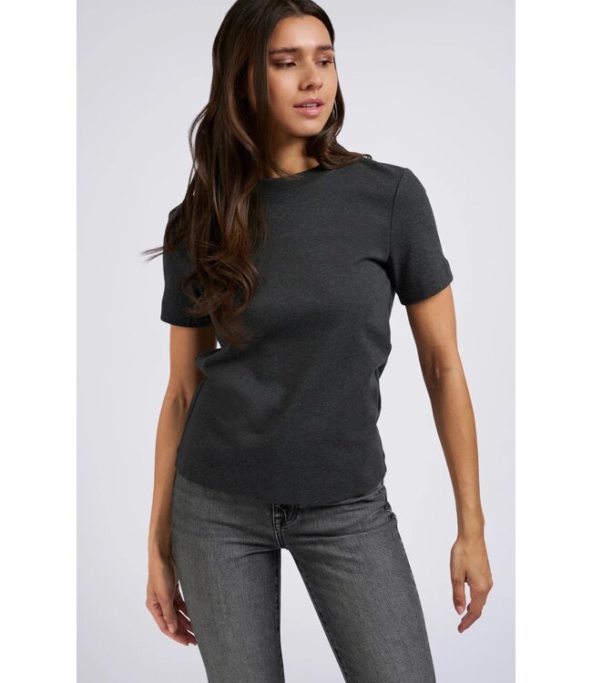 Round neck t-shirt - Antraciet