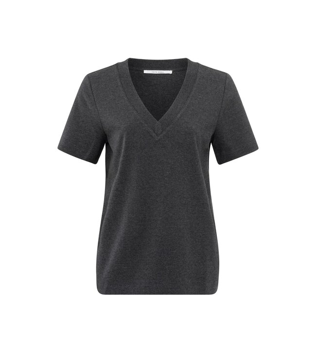 V-neck t-shirt - Zwart