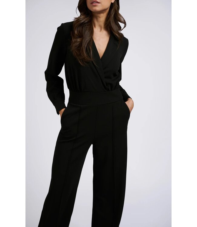 Jersey wide leg jumpsuit