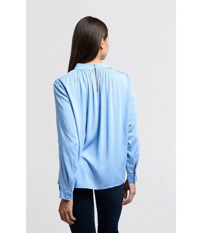 Satin turtle neck blouse