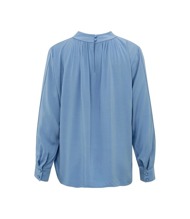 Satin turtle neck blouse