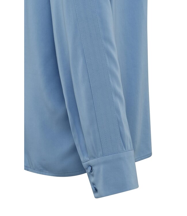 Satin turtle neck blouse