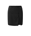 Woven mini skirt with buttons