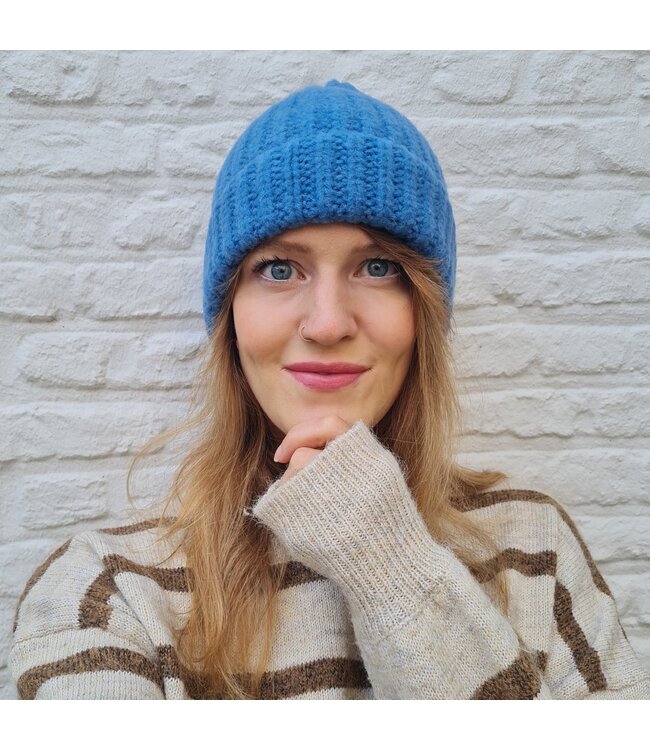 Peggie bonnet - Jeansblauw