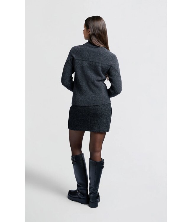 Wool mix mini skirt